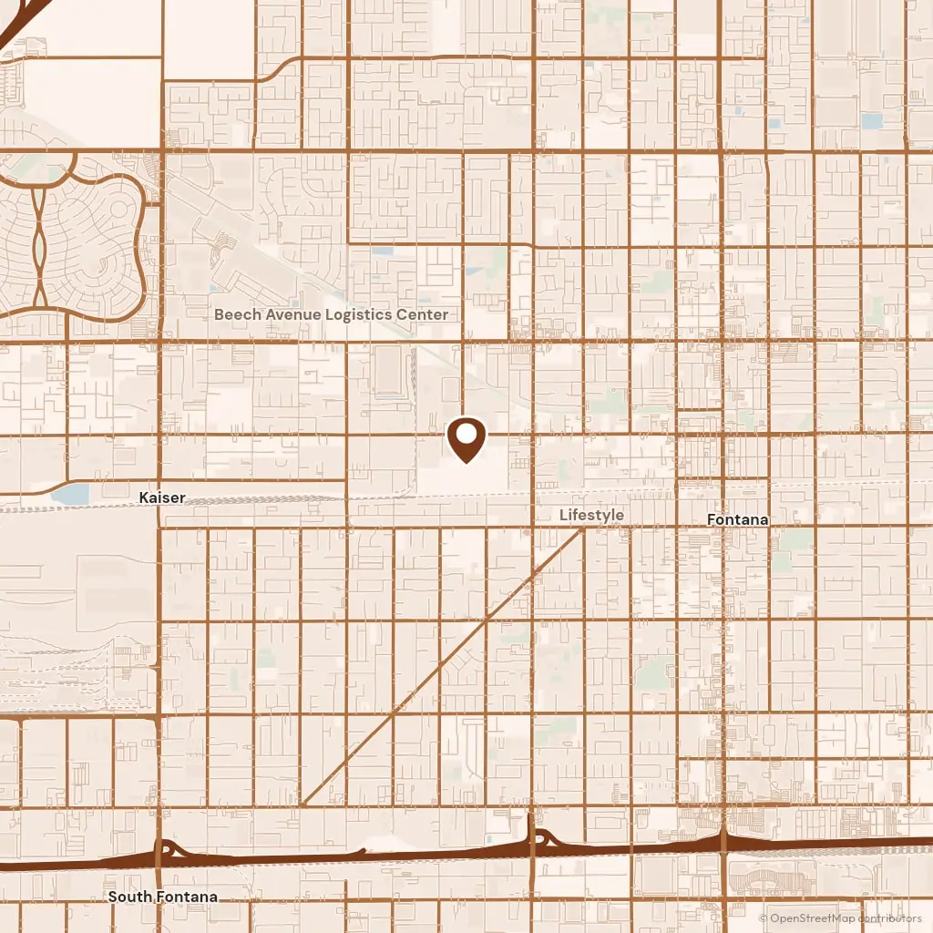 Map showing Steelyard Fontana Concrete in Fontana